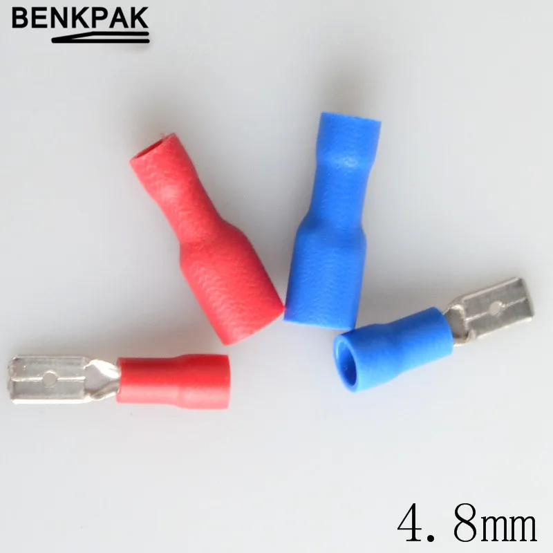 50pcs 4.8mm Female/Male Spade Insulated Electrical Crimp Terminal Connectors | Обустройство дома