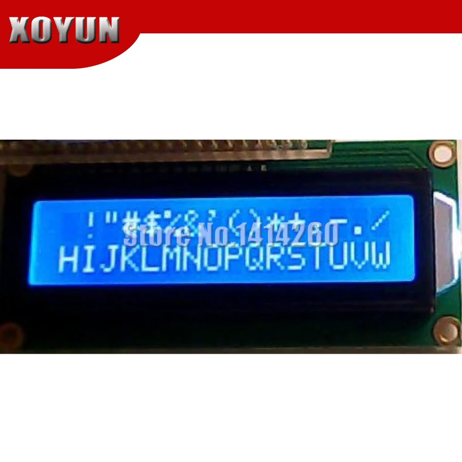 Синий экран 1602 1602A синий ЖК 16x2 LCD 5V Белый шрифт с подсветкой | Электронные