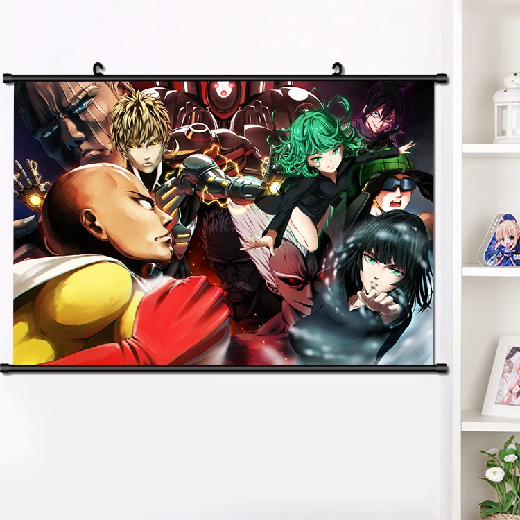 Аниме ONE PUNCH MAN Сайтама татсумаки Косплей настенный плакат подвесной Otaku Декор для