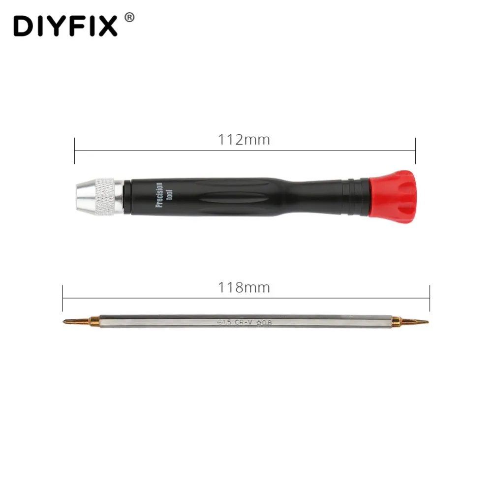 DIYFIX 6 в 1 прецизионный магнитный Набор крестообразных отверток Phillips шлицевая