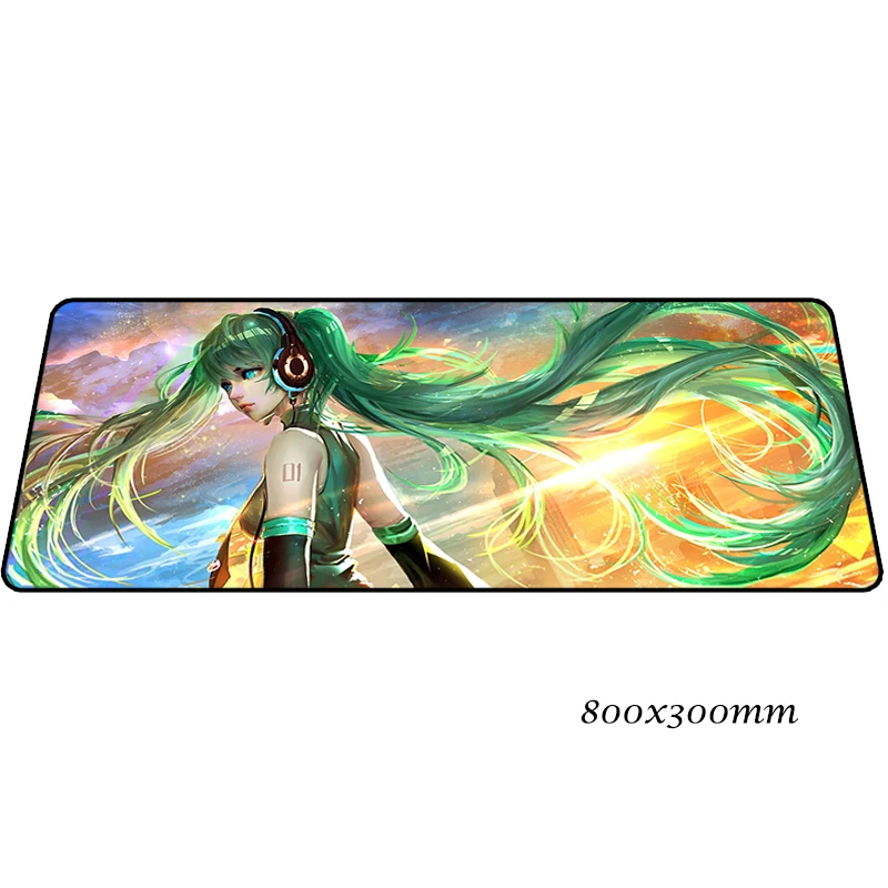design 2 Хацунэ Мику коврик для мыши 800x300x2 мм милый игровой коврик для мыши большой геймерский коврик аниме компьютерный стол padmouse коврики для игровой клавиатуры - Цвет: design 2