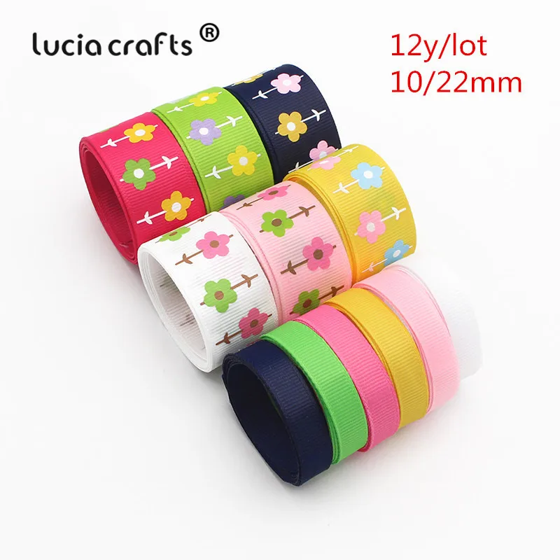 Lucia crafts мульти смешанные печатные корсажные атласные ленты DIY Швейные банты для волос подарочная упаковка Рождественский ленточный аксессуар S0101
