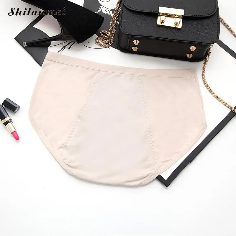 

Women Underwear Period Panties Cotton Health Seamless Briefs High Waist Warm Female Modal Middle Waist Period Panties 3PCs/Lot