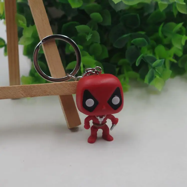 4 шт./компл. Funko супергерой фигурка брелок Марвел Мститель Дэдпул "Человек-паук" Железный человек "Халк", "ключ-брелок с цепочкой оптом