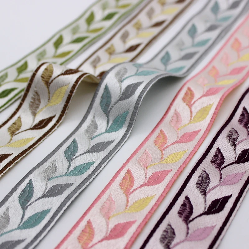 Кружевные ленты из полиэстера и хлопка с вышивкой Женская жаккардовая ткань в