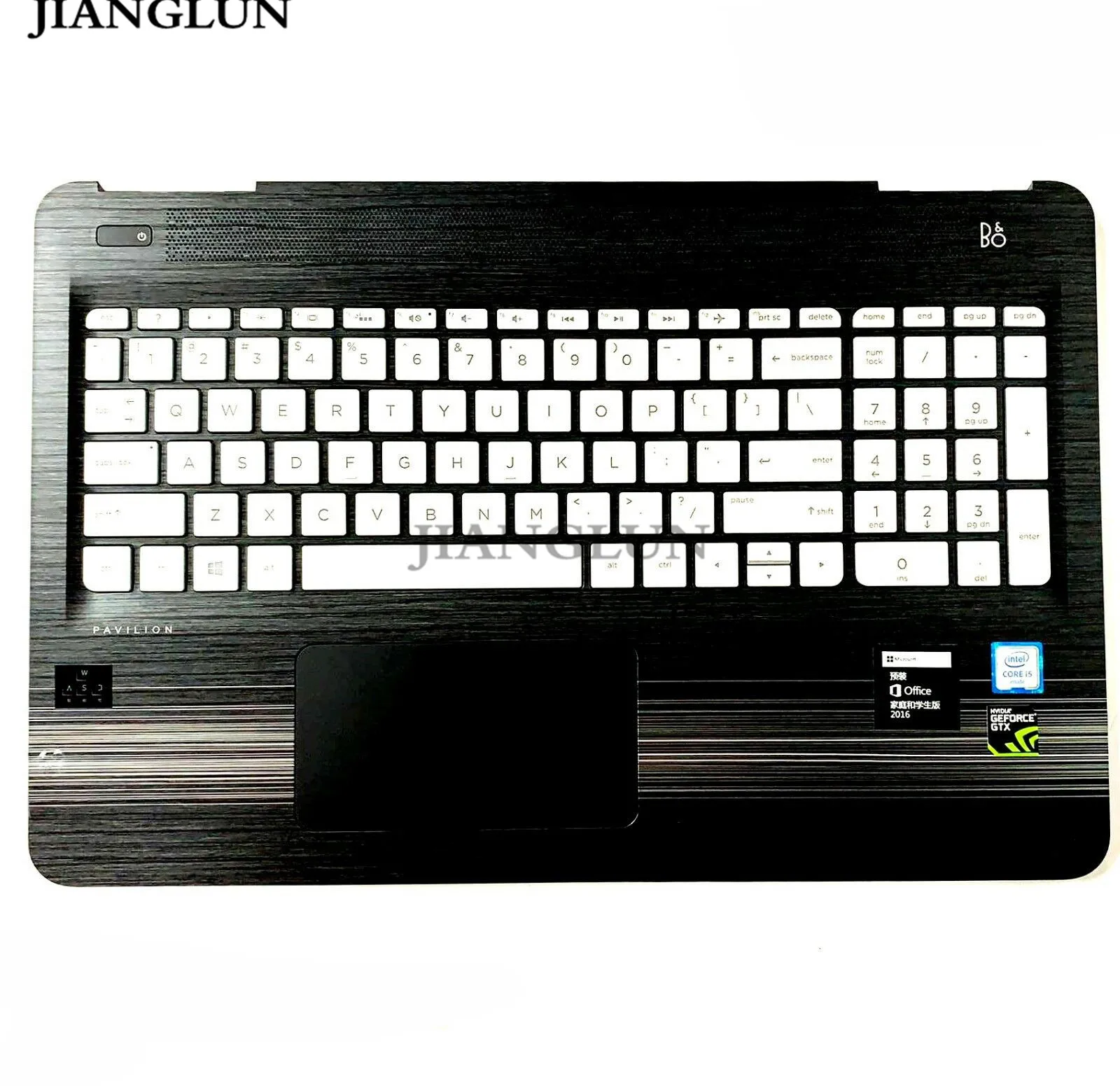JIANGLUN для HP Pavilion 15-BC 15T-BC000 подставка рук с клавиатурой подсветкой и Touc hp ad 858971-001 |