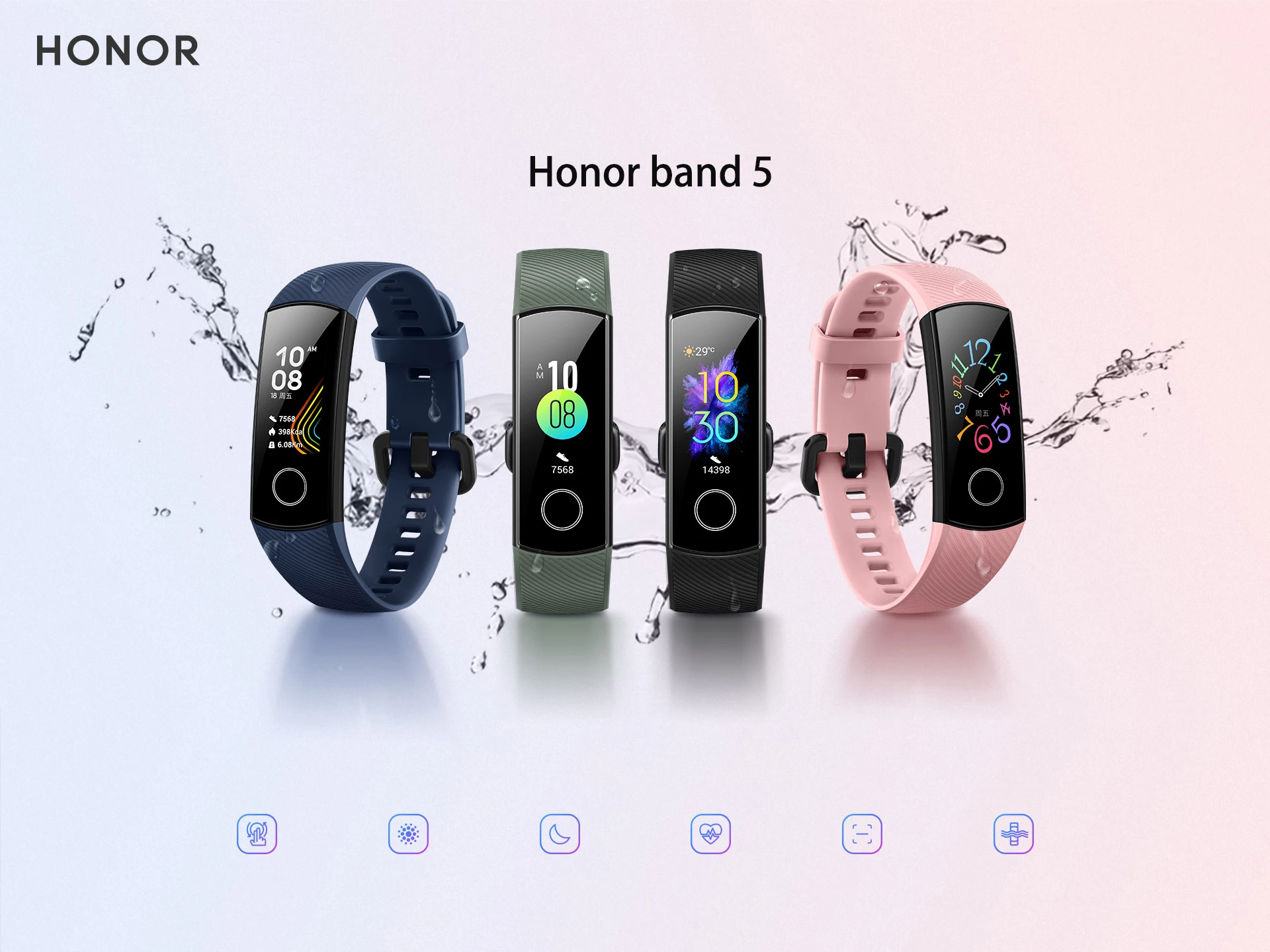 Оригинальный Смарт браслет Huawei Honor Band 5 с оксиметром и сенсорным