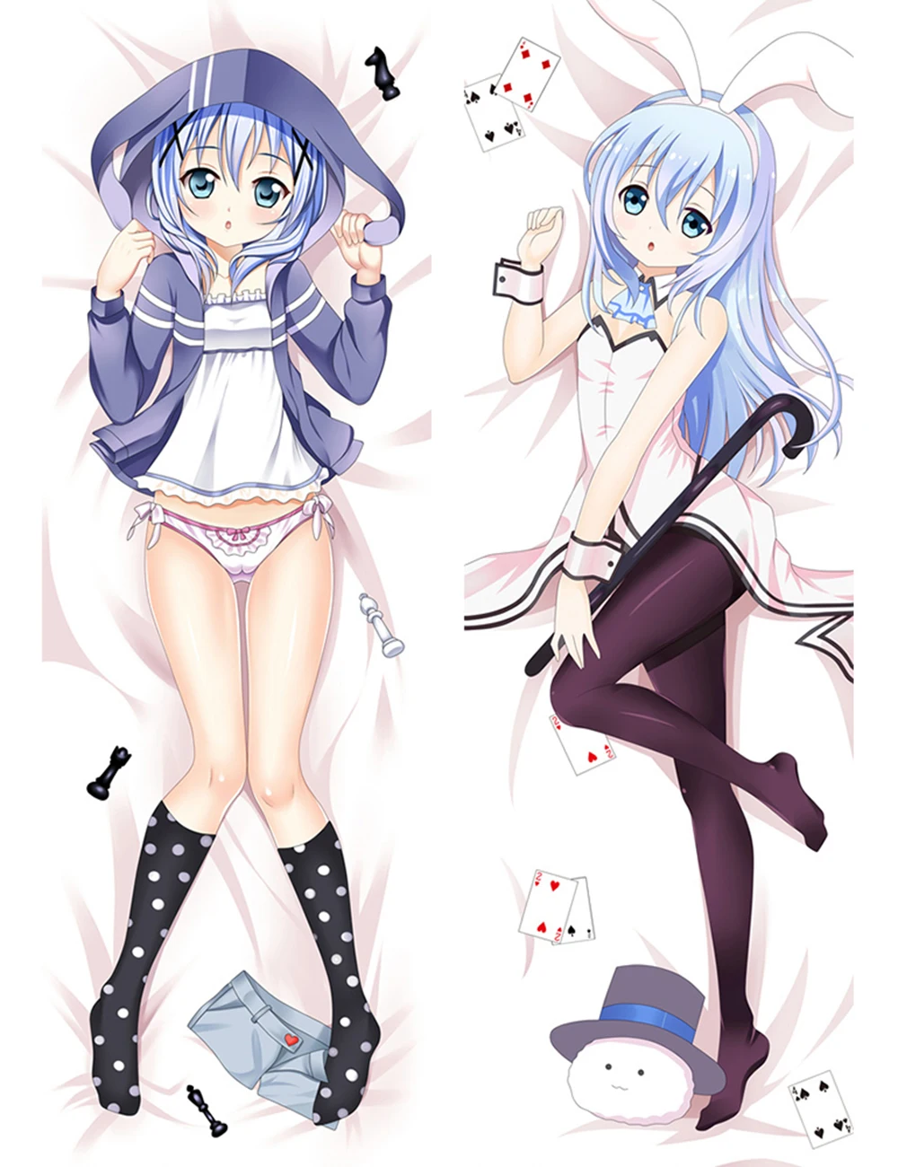 Аниме-это заказ кролика? Gochumon wa Usagi Desu ka? Hoto Kokoa Kafuu Chino Подушка «Dakimakura» обнимающая наволочка - Цвет: 68077