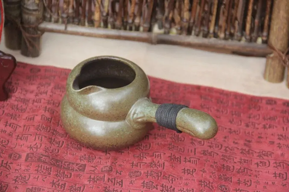 Чайная пурпурная керамика Taoist cup All is good Tea sea Dark green около 210 мл