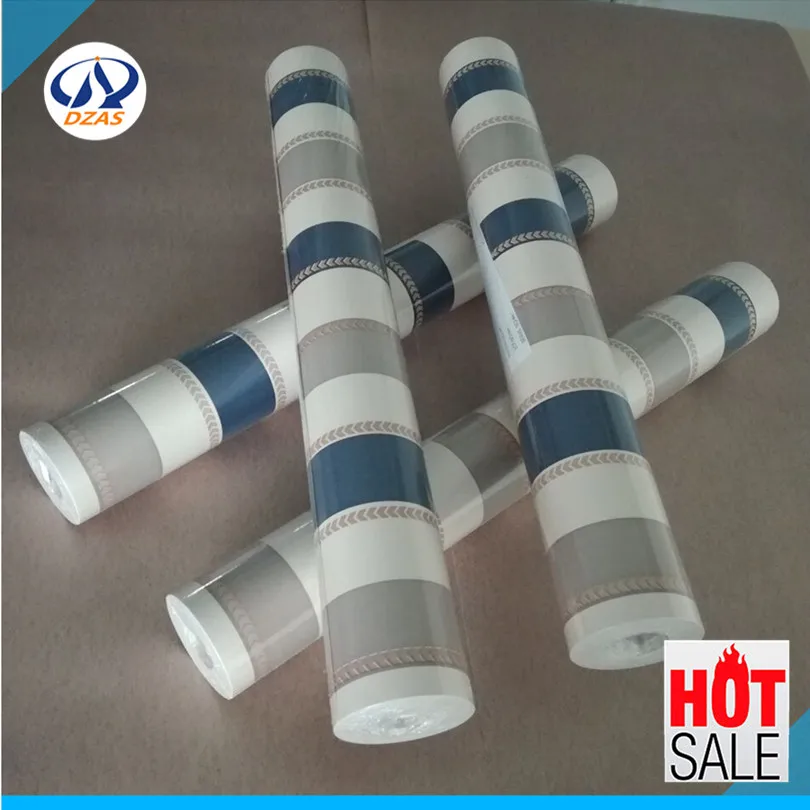 

Dcohom Modern Horizontal White Blue DZAS-LS Striped Wallpaper Roll Living room Bedroom