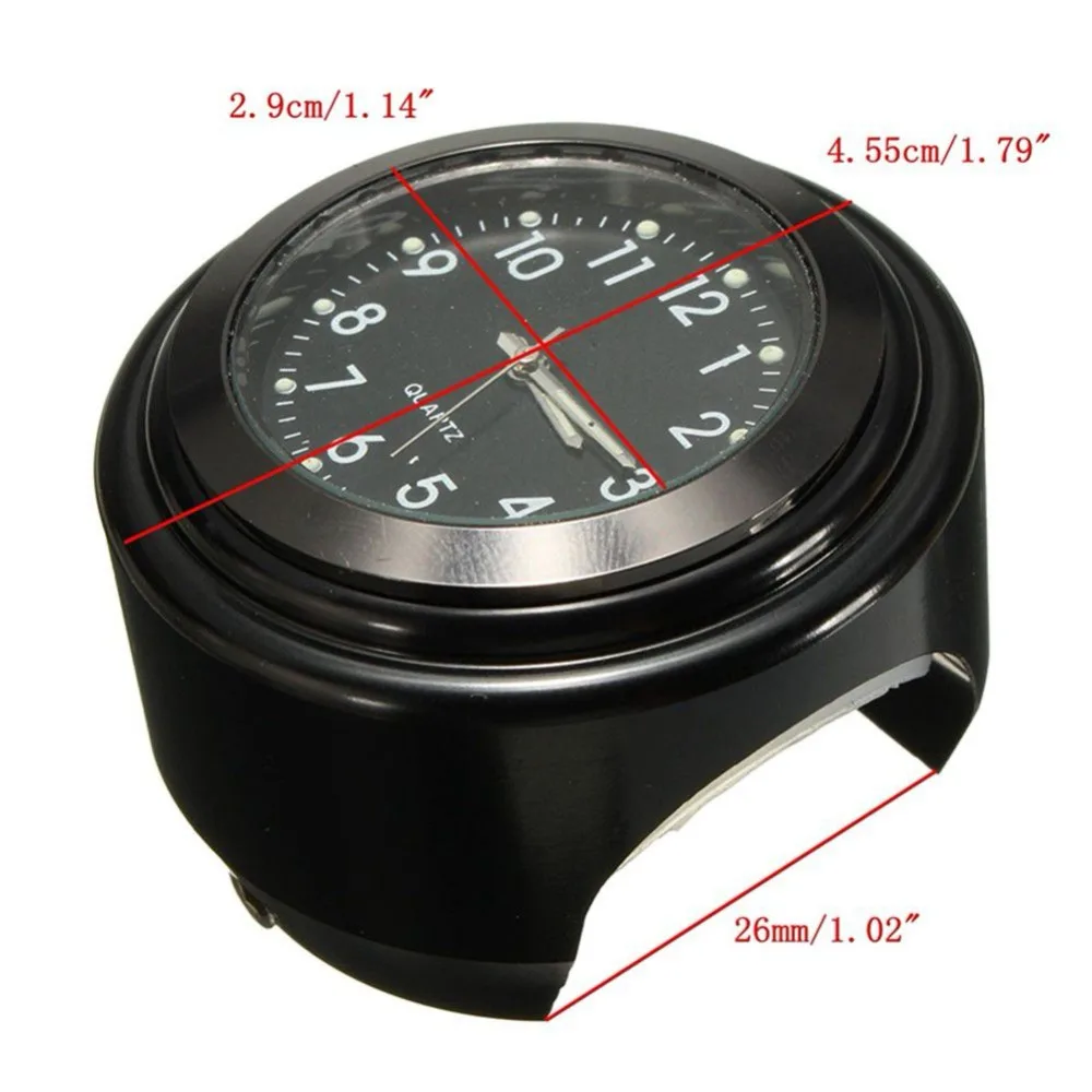 1 шт. хромированные водонепроницаемые часы на руль мотоцикла 7/8|motorcycle temp|handlebar mount