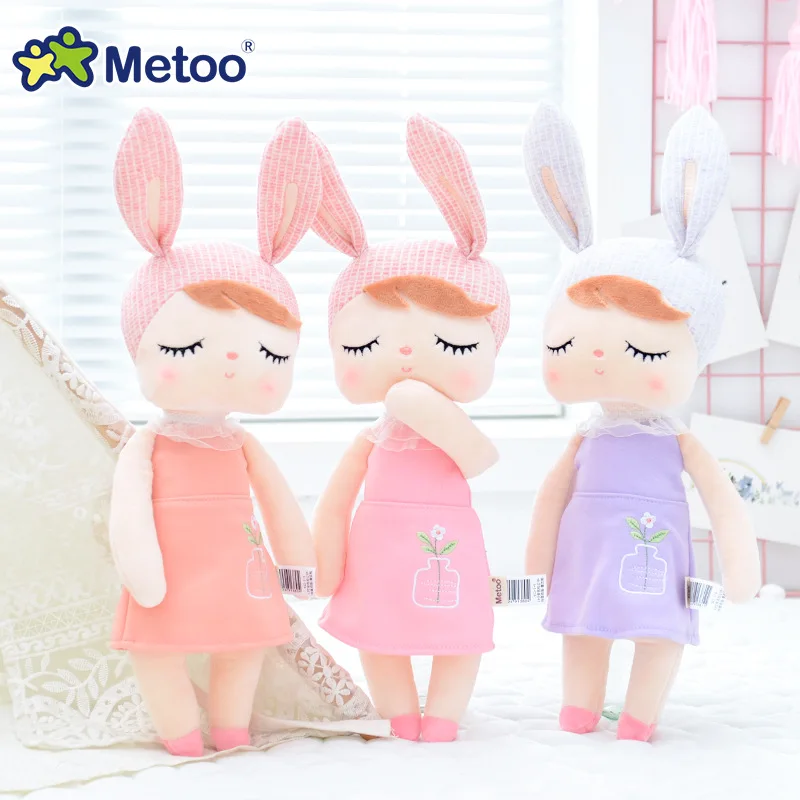 

45cm Metoo Newest Plush&Stuffed Sweet Rabbit Cute Animals For Kids Toys Angela Metoo Doll For Girls Birthday Christmas Gift