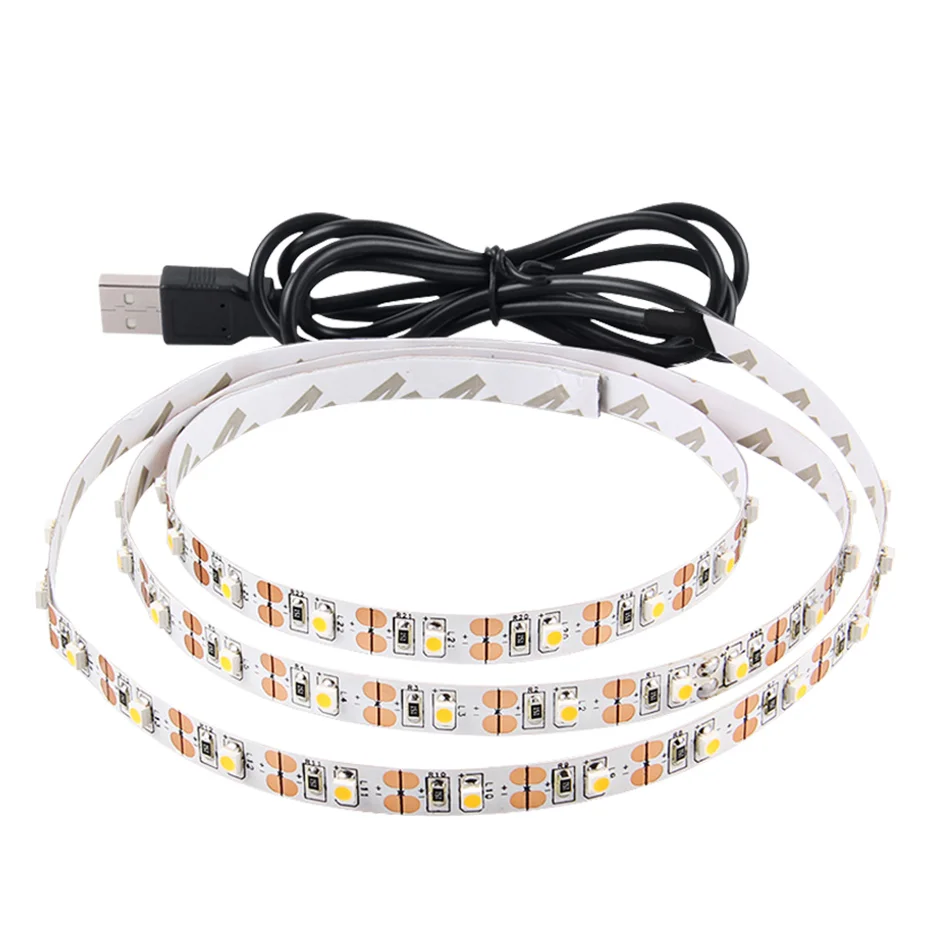 50 см 1 м 2 3 4 5 В USB кабель Светодиодная лента лампа SMD 3528 настенный стол Декор
