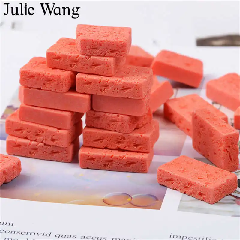 Julie Wang 10 шт. подвески из красного кирпича смолы для скрапбукинга рукоделия