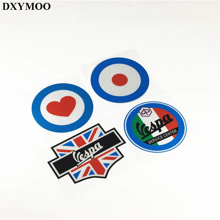 4 шт. светоотражающие наклейки на автомобиль PIAGGIO Vespa Club UK Flag|car stickers decals|styling carcar