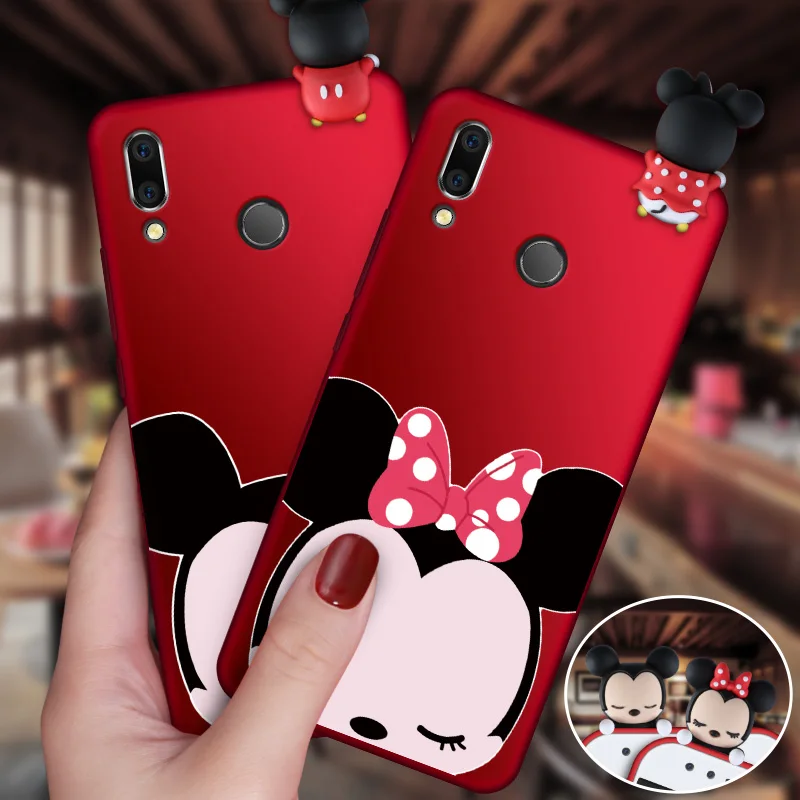 Чехол для Huawei P Smart 2019 Hengneker мультяшный 3D Милый Минни Маус полная защита