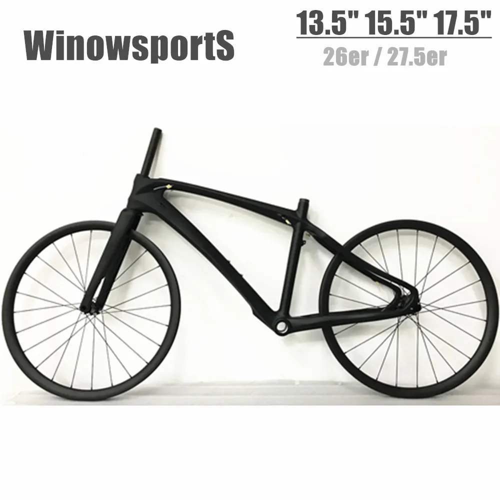 Winow 26er углеродная mtb рама 13 5 &quot15 5&quot 17 дюймов детская с QR 135*9 мм 12*142 через ось 26 27 er