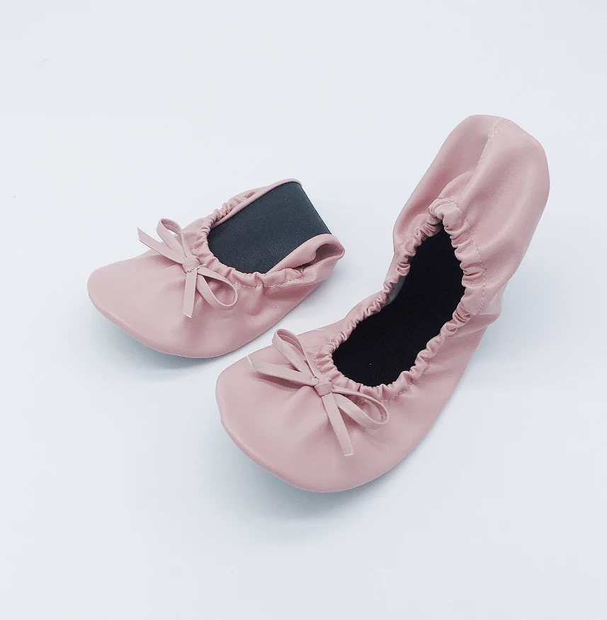 Бесплатная доставка! OEM легкая переноска балетки складные розового цвета из ПУ|flats kids|flatsshipping boxes for paintings |