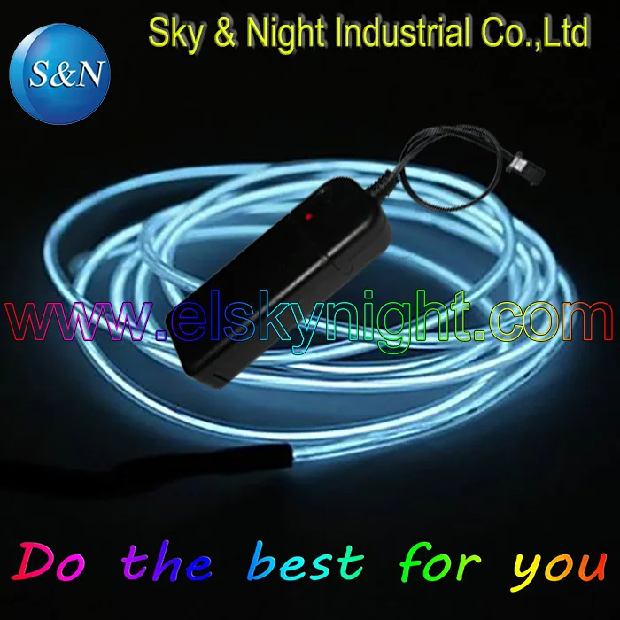 2pc/Lot 2.3mm White el wire 2M+3V Inverter Ten colors for option EL wire/EL neon/EL light/Lightings/Holiday decoration light | Дом и сад
