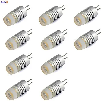 IWHD 10 шт G4 LED 12V лампа COB 80LM Высокая мощность мини двухконтактные лампы заменить