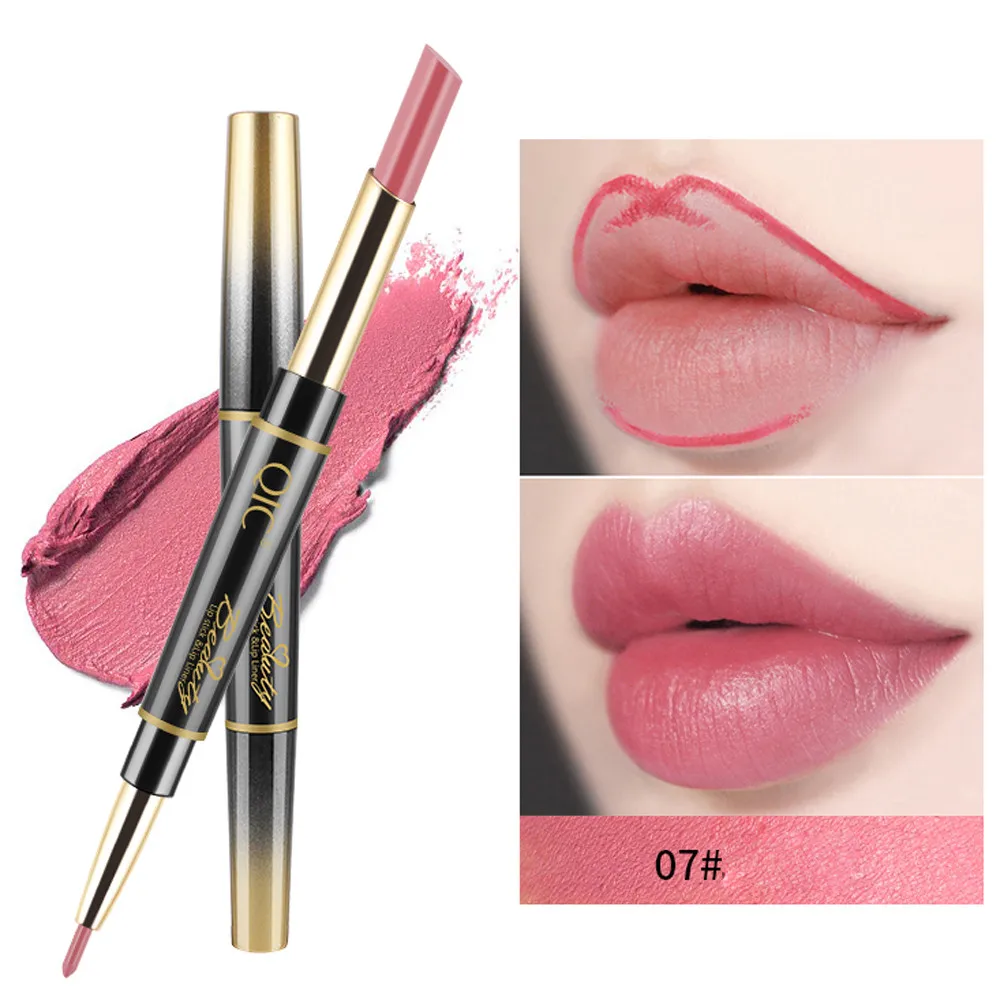14 Color New Fashion Matte Lipstick Sexy Double-end Lasting Lipliner Waterproof Lip Liner Stick Pencil Make Up Beauty Cosmetic |