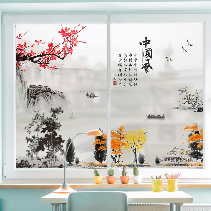 Декоративная роспись самоклеящиеся дверные наклейки для ванной комнаты