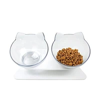 elecated double cat bowl pet feeding bowl non slip water feeder pets feeding dishes dog for dogs puppy catsbowls