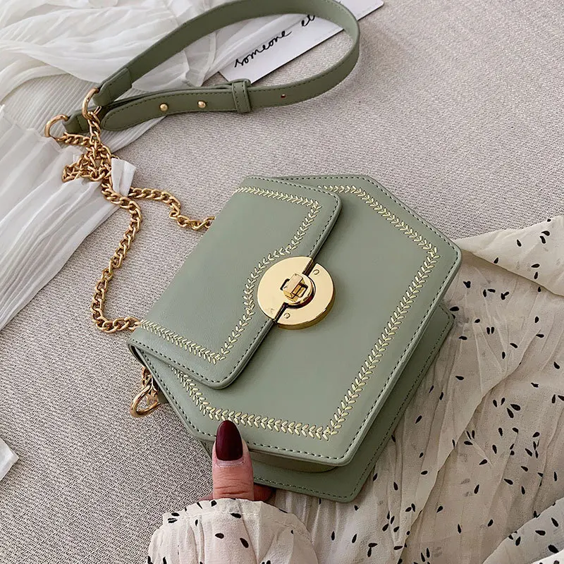Youda New Female Fashion Solid Color Tote Retro Chain Simple Shoulder Bag Original Classic Sweet Portable Messenger Bags | Багаж и сумки