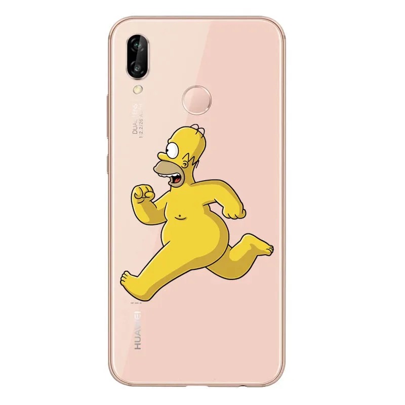 Los Simpson suave de TPU caso для huawei P8L P20L P20LITE P30 mate 8 10 mate 20Por RS