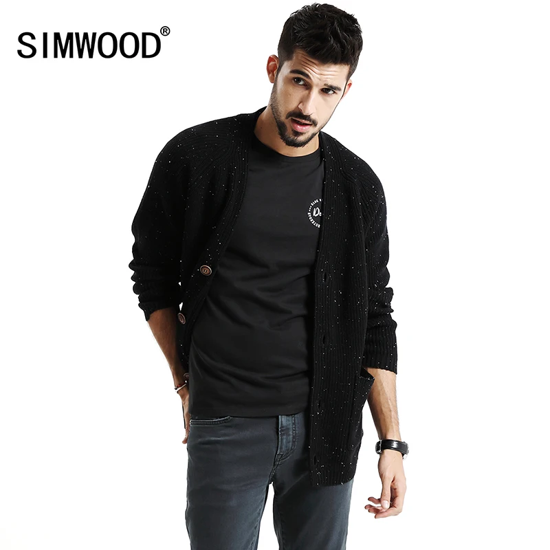 SIMWOOD 2018 Осень зима новый мужской кардиган рождественский подарок вязаный свитер
