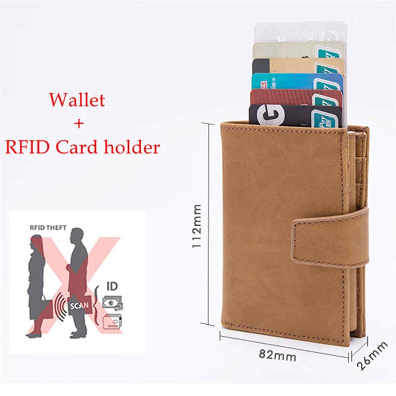 Новинка мужской кошелек с защитой от RFID защиты металлический на застежке один