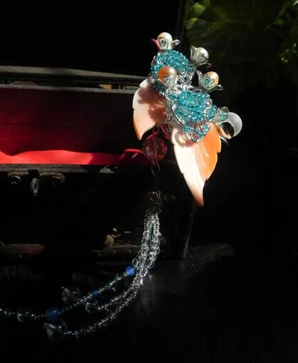 Кусок двух ракушек играющих в золотую рыбку Винтажные Украшения Hanfu классические