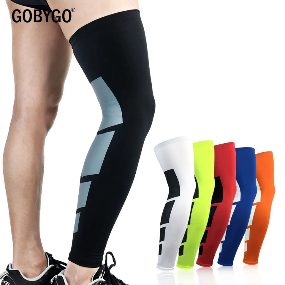 

GOBYGO 1PCS Outdoor Sport Leg Warmers Cycling Leg Sleeve Long Knee Support Protector Gear Crashproof Antislip Compression Sleeve