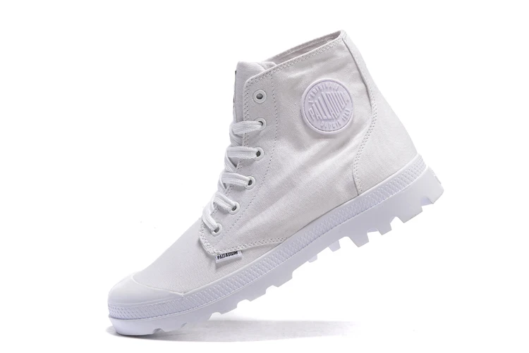 Кроссовки PALLADIUM PAMPA HI ORIGINALE классическая парусиновая обувь белого цвета ботильоны