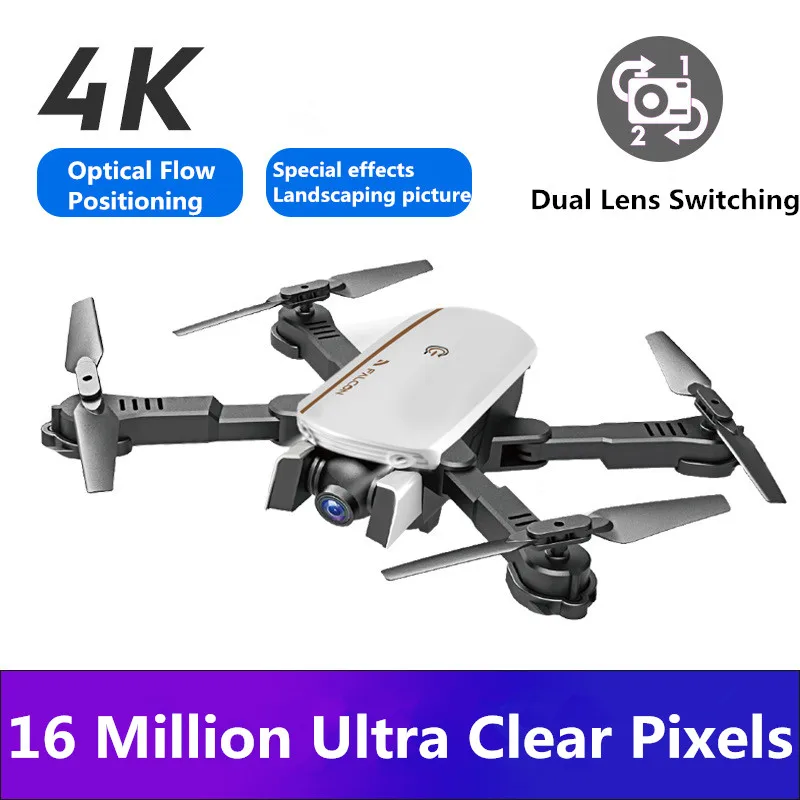 

4K Drone HD Wide-angle Dual Camera Optical Flow positioning Follow APP Filter One Button Return Quadcopter RC Helicopter Dron