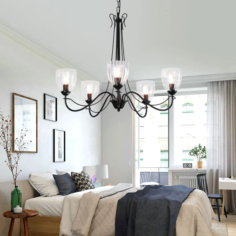 Современная люстра Освещение лампа Люстры подвесные светильники ясно Стекло