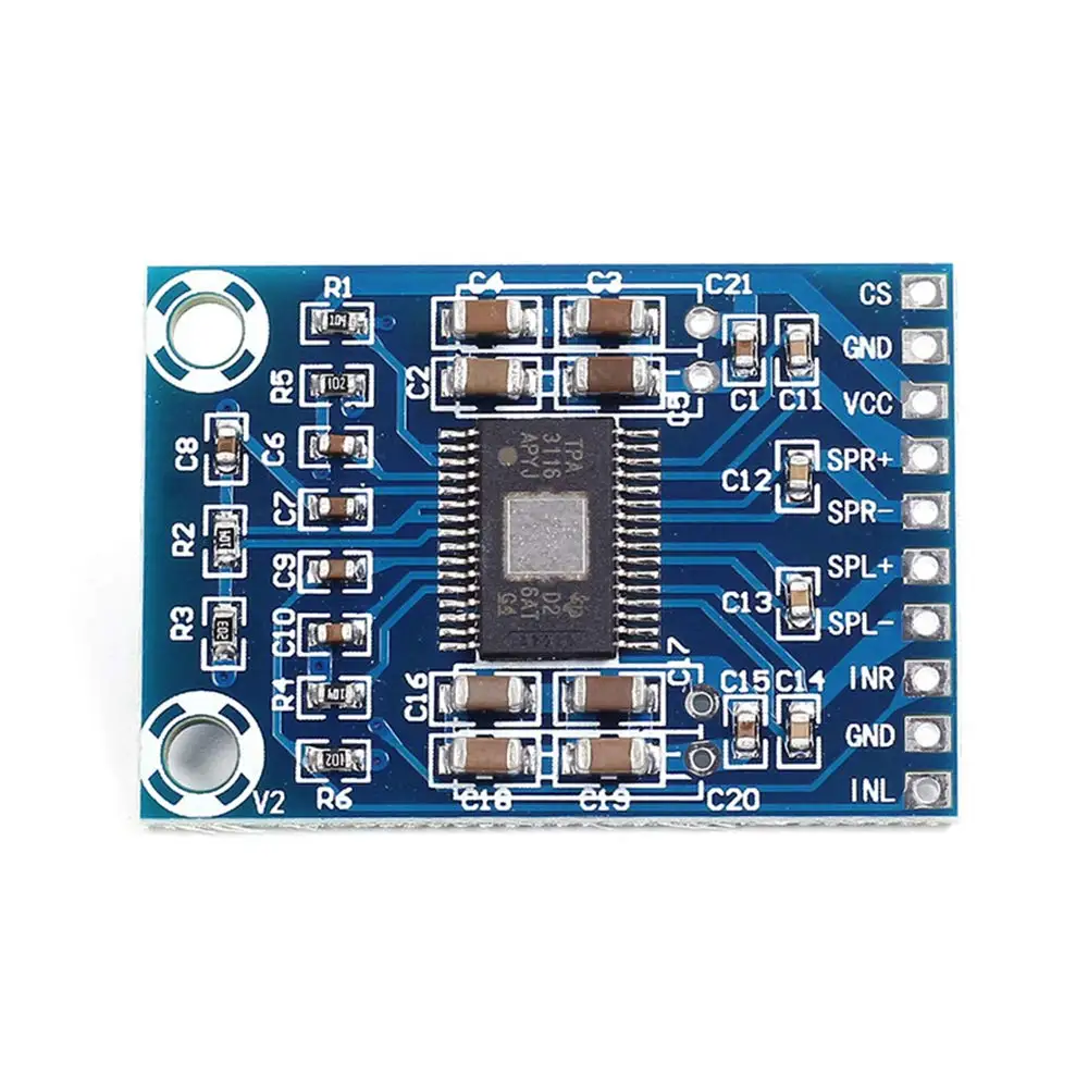 XH-M562 TPA3116D2 50 Вт+ 50 Вт двухканальный Мини цифровой усилитель класса D усилитель 50 Вт Мощность Плата усилителя DC 12 V-24 V 2x50 Вт