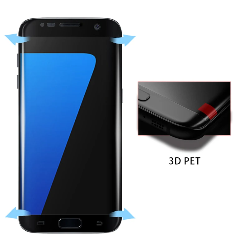 VRURC Screen Protector For Samsung Galaxy S7 Edge Front and Back 3D Full Cover PET Phone Film Guard (2Pcs/Pack)( Not glass) | Мобильные