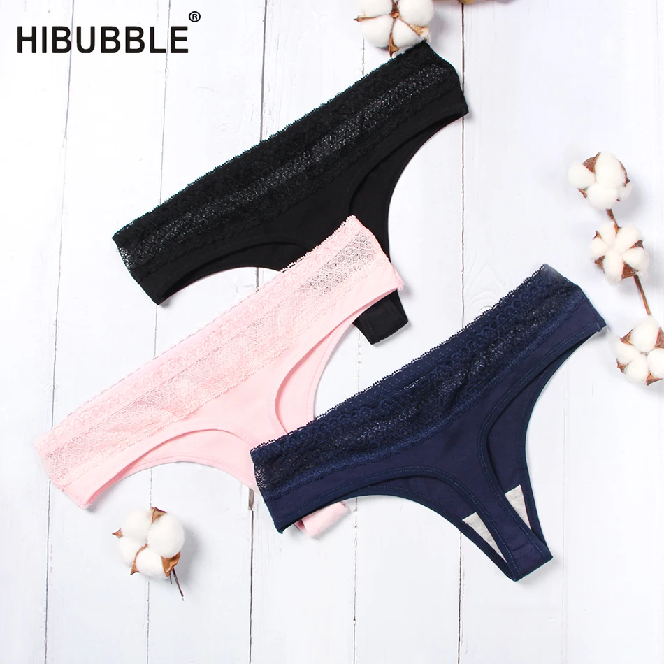 Мягкие женские сексуальные кружевные трусики из чистого хлопка стринги G