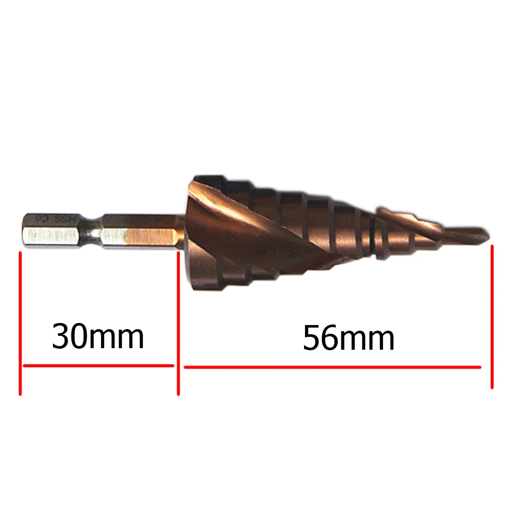 1Pc HSS Кобальт спираль рифленая шарошечное буровое долото с резьбовой головкой 1/4