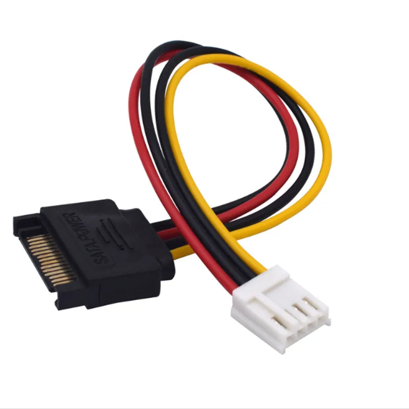 SATA 15pin Male to 4pin Female FDD адаптер для жесткого диска силовые кабели 18 см компьютерный