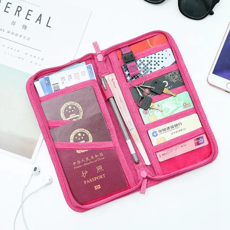 Повседневное Функция Обложка для паспорта дорожные аксессуары Обложка для паспорта хранения Организатор Бизнес кредитных карт ID бумажник чехол W252