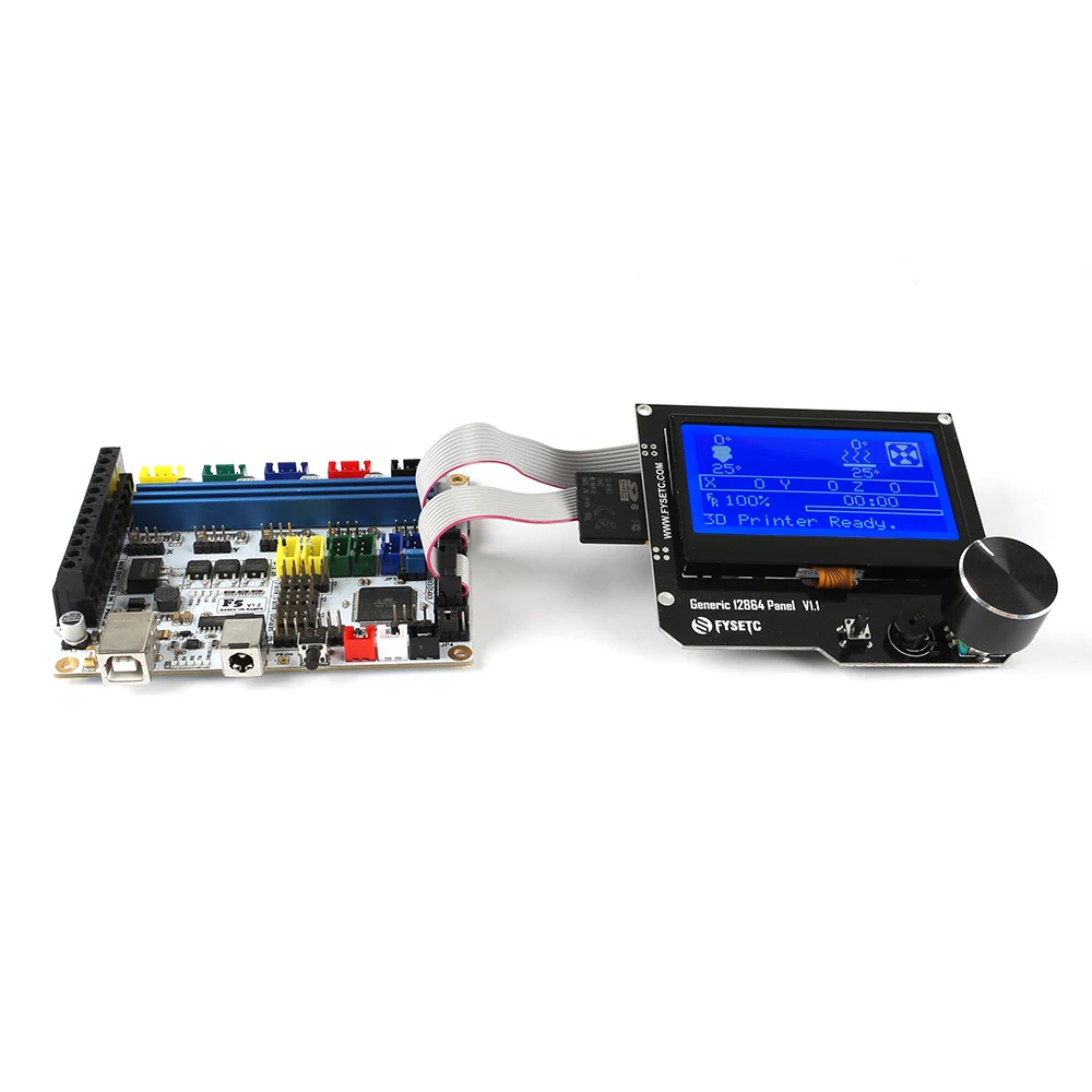Универсальный 12864 панель V1.1 умный контроллер 12864LCD дисплей синий экран с считыватель SD карт Поддержка Marlin DIY для F6 Cheetah Ramps