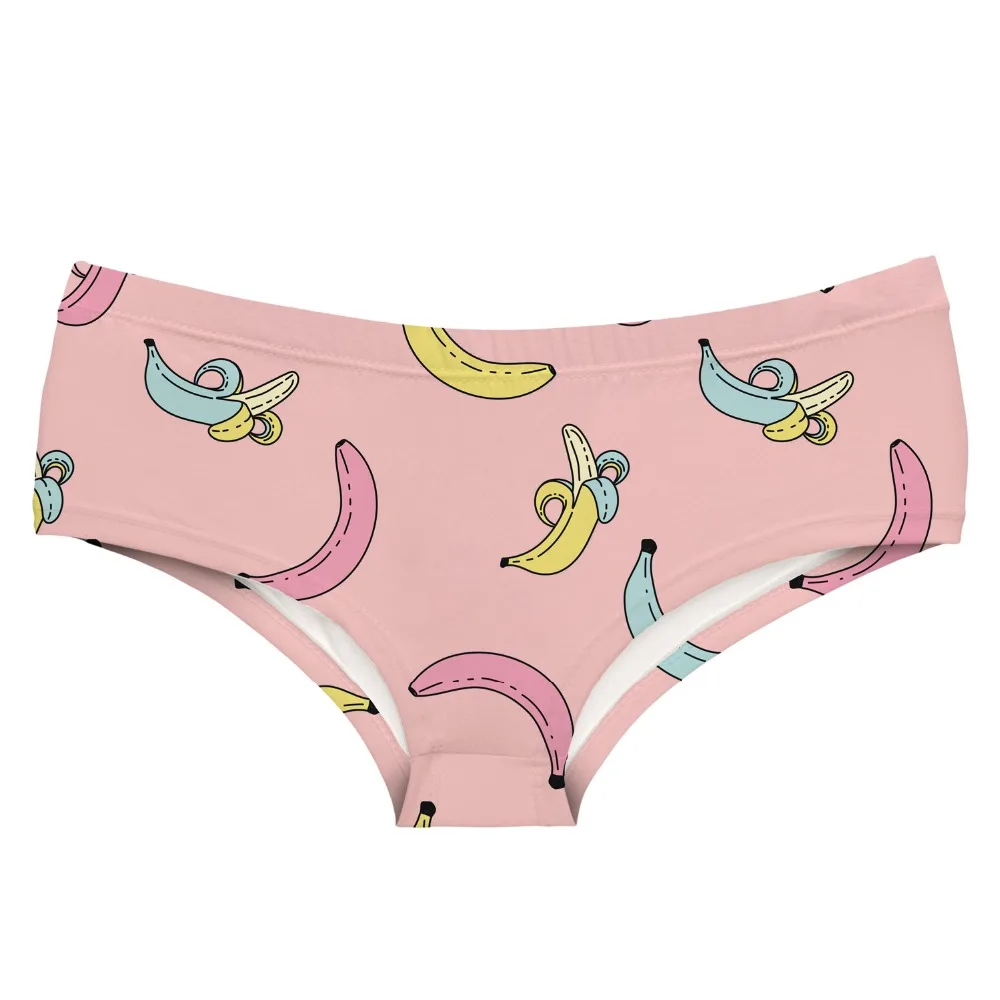 Женские трусики с забавным принтом LEIMOLIS розовые пуш ап в виде банана