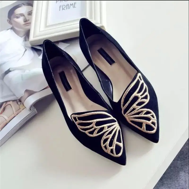 Женская обувь Повседневное плоская подошва Мокасины острый носок Весна 2018 Мода