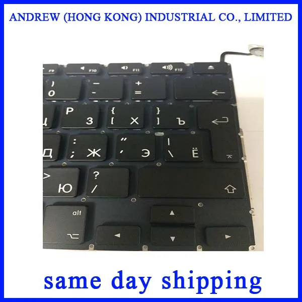 10 шт./лот Новинка A1278 Русская клавиатура для Macbook Pro Unibody 13 &quotA1278 RU Клавиатура Big Enter