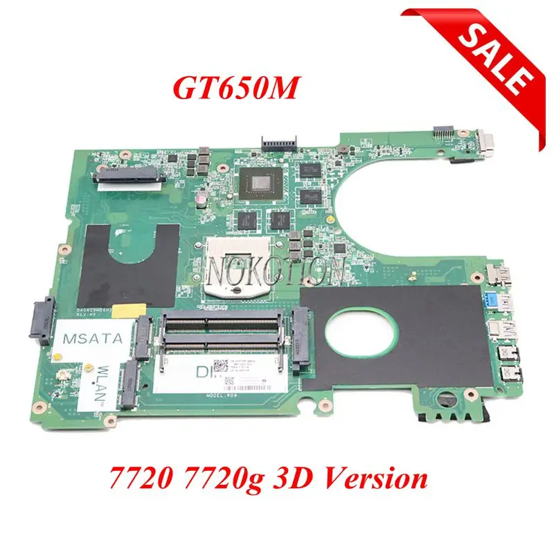 NOKOTION CN 0MPT5M MPT5M для Dell inspiron 17R 7720 Материнская плата ноутбука 3D версия DA0R09MB6H1 REV H GT650M