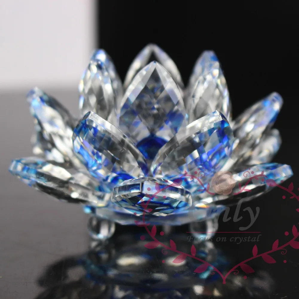 

Shinning K9 Natural Stones Minerals Crystal Lotus Flower Crafts Fengshui For Home Wedding Decoration & Gift