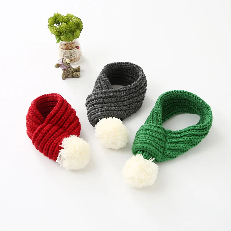 

Warm Pet Dog Scarf For Dogs Pet Bow Tie Handmake Woolen Cat Dog Scarves Winter New Year Pet Decoration Dog Accessories Chihuahua