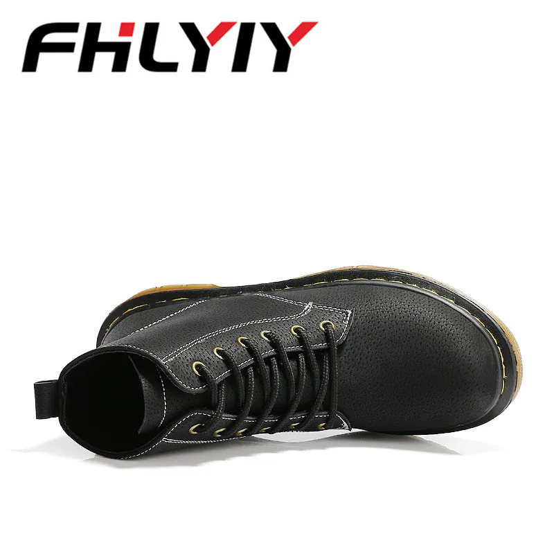 Женская обувь зимние сапоги Botas Mujer на шнуровке кожаные ботильоны женские Ботинки